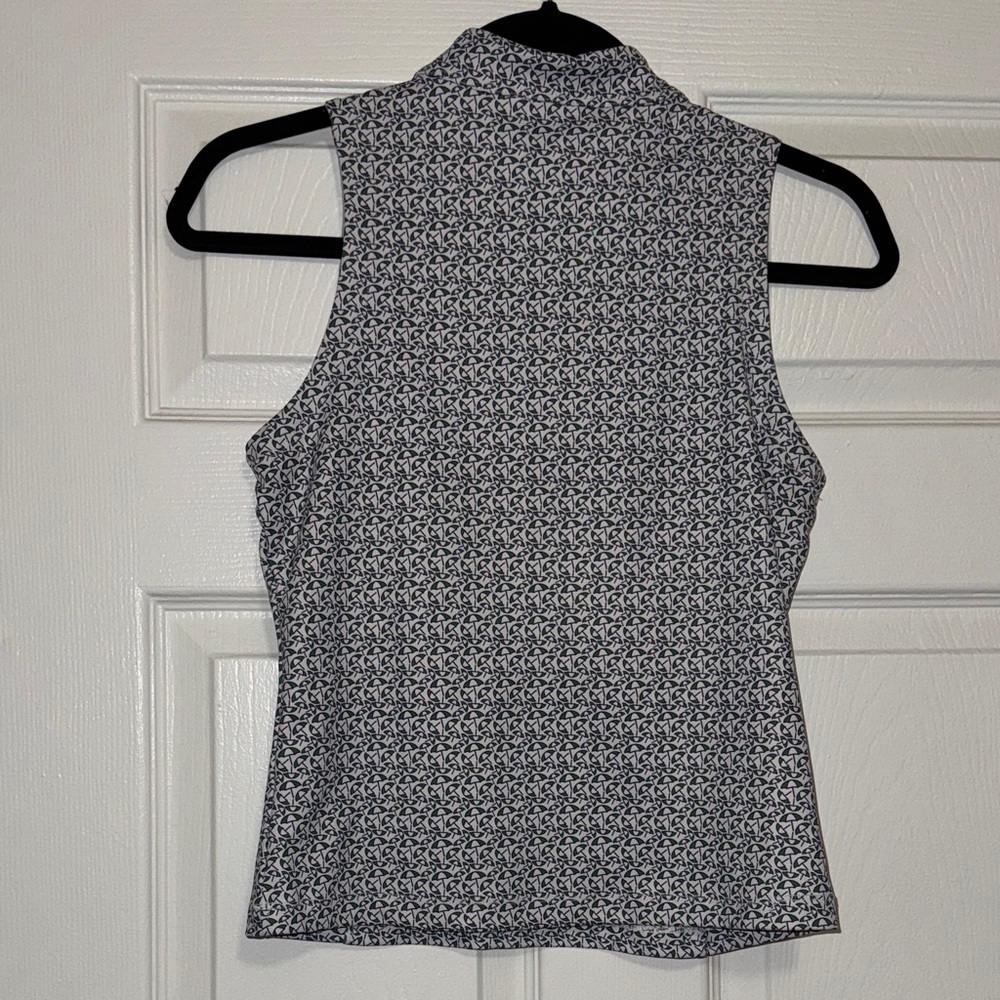 Barstool Sports Women's Blue Sleeveless Polo Shirt - Picture 7 of 8